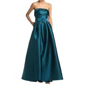 NEW SACHIN & BABI ceri strapless ball gown in deep teal